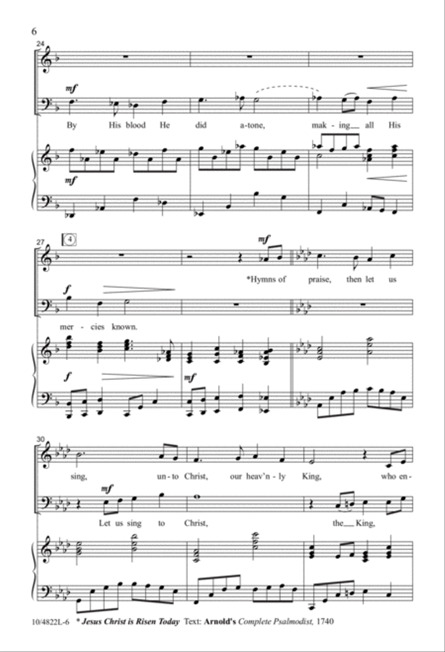 He Is Alive Forevermore 4-Part scores gallery preview page 5
