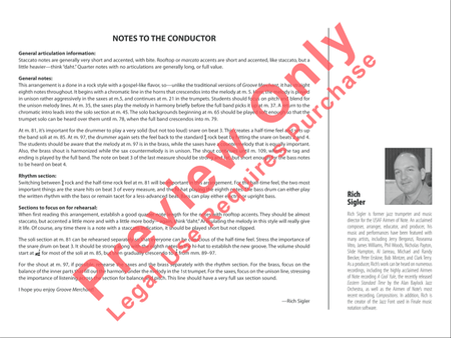 Groove Merchant Groove Merchant Jazz Ensemble scores gallery preview page 3