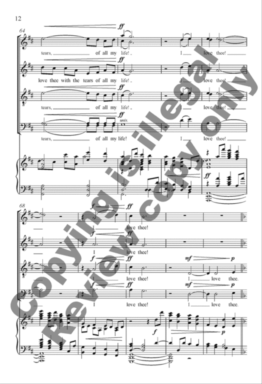 How Do I Love Thee? 4-Part scores gallery preview page 11