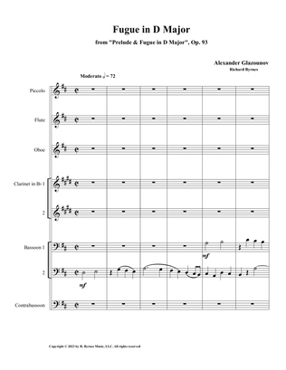 Fugue in D Major, Op. 93 (Woodwind Choir)