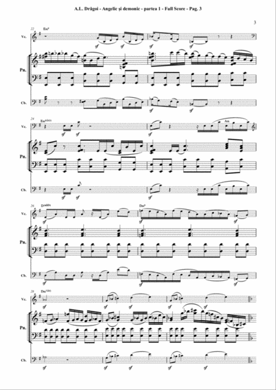 ANGELIC ŞI DEMONIC (Angelic and demonic) - musical fantasy in two parts for instrumental trio (cell 2-Part scores gallery preview page 3