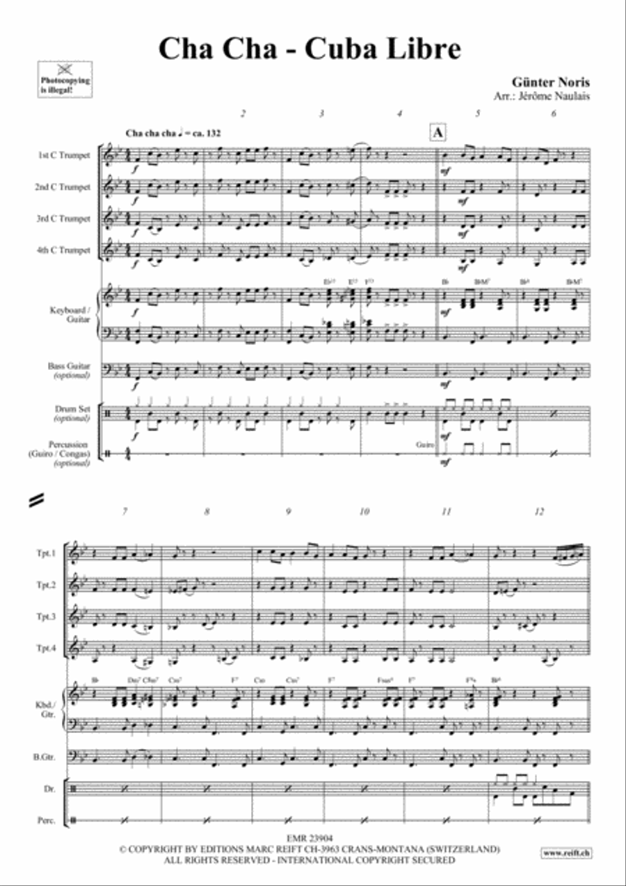 Cha Cha - Cuba Libre Trumpet scores gallery preview page 3