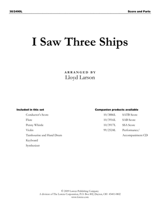 I Saw Three Ships - Instrumental Ensemble Score and Parts