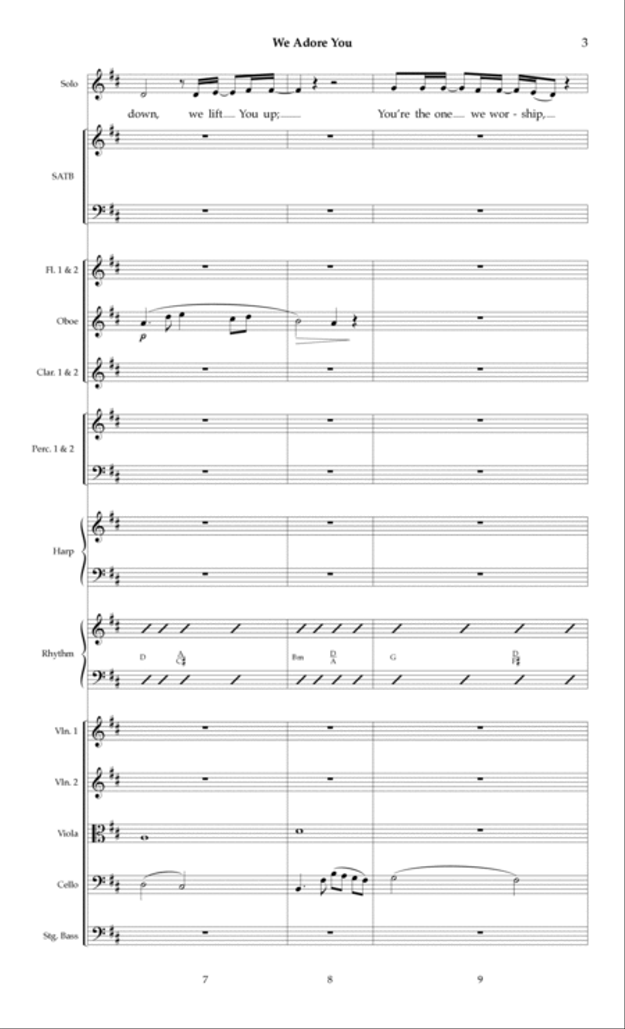 We Adore You - Full Score Choir scores gallery preview page 3