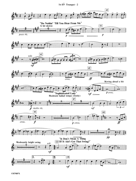 Duke Ellington: 1st B-flat Trumpet