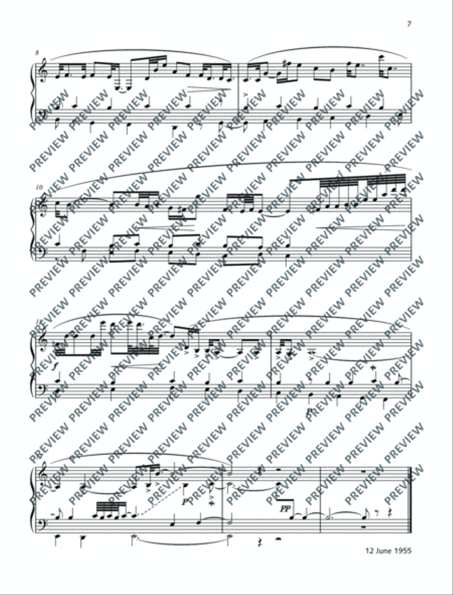 Five Keyboard Pieces Piano Solo scores gallery preview page 12