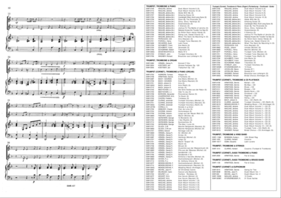 Ave Verum (Mozart) / Trumpet Tune (Purcell) / Hochzeitsmarsch (Mendelssohn) Brass Ensemble scores gallery preview page 5