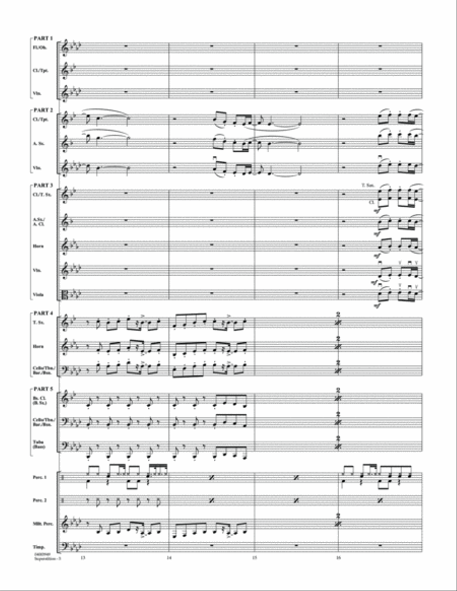 Superstition - Conductor Score (Full Score) Concert Band scores gallery preview page 5