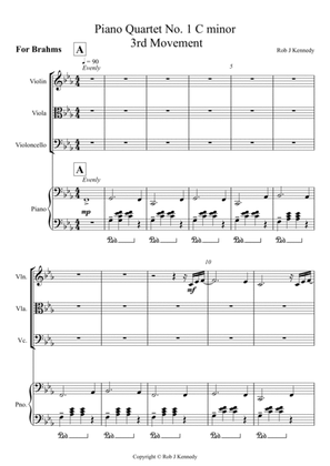 Piano Quartet No.1 C minor 3rd movement - for Brahms