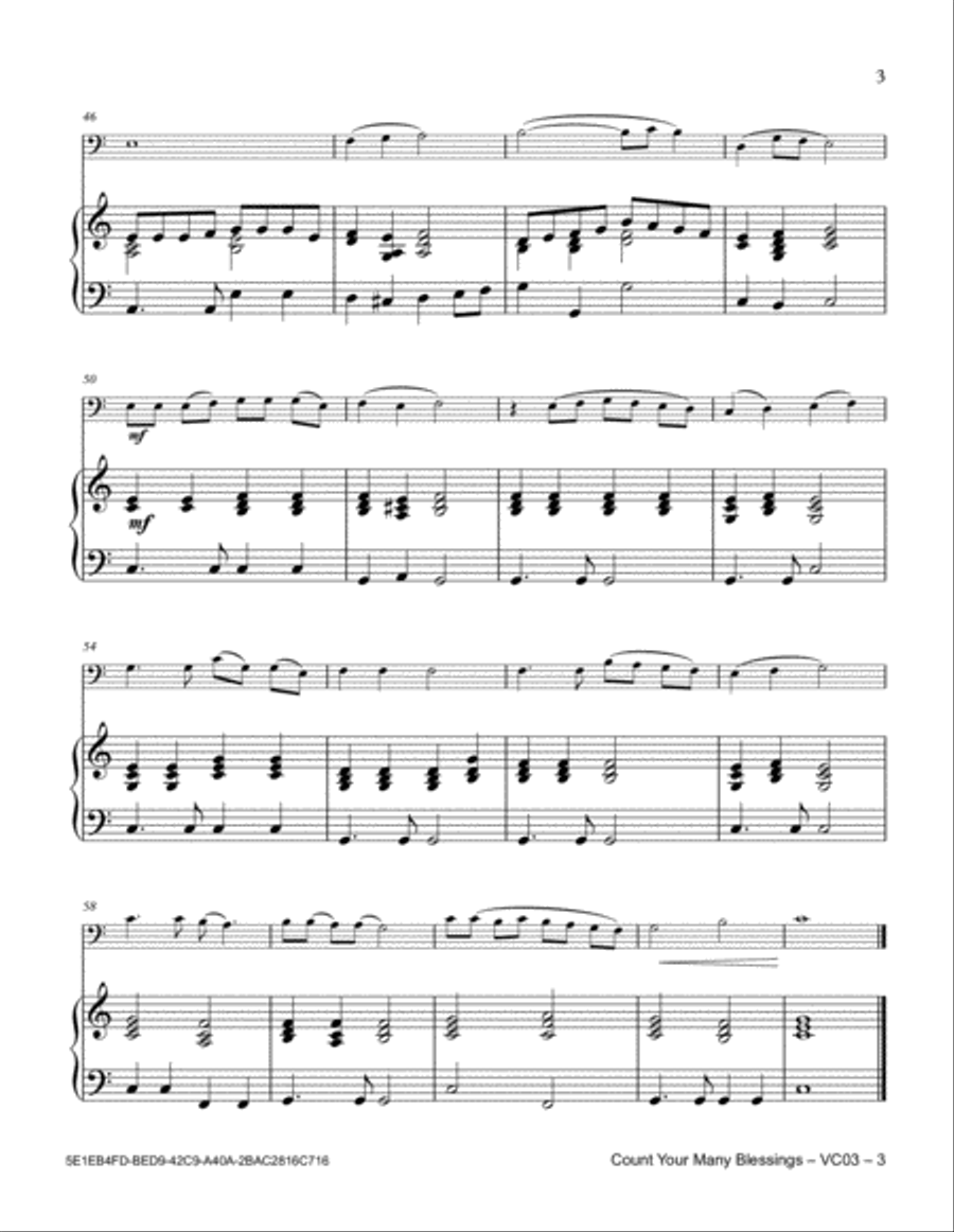 Count Your Many Blessings Piano scores gallery preview page 3