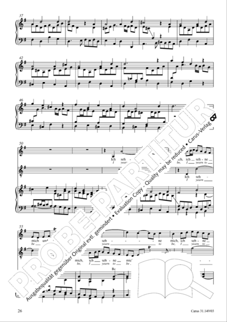 The voice of rejoicing and hope (Man singet mit Freuden vom Sieg) 4-Part scores gallery preview page 27