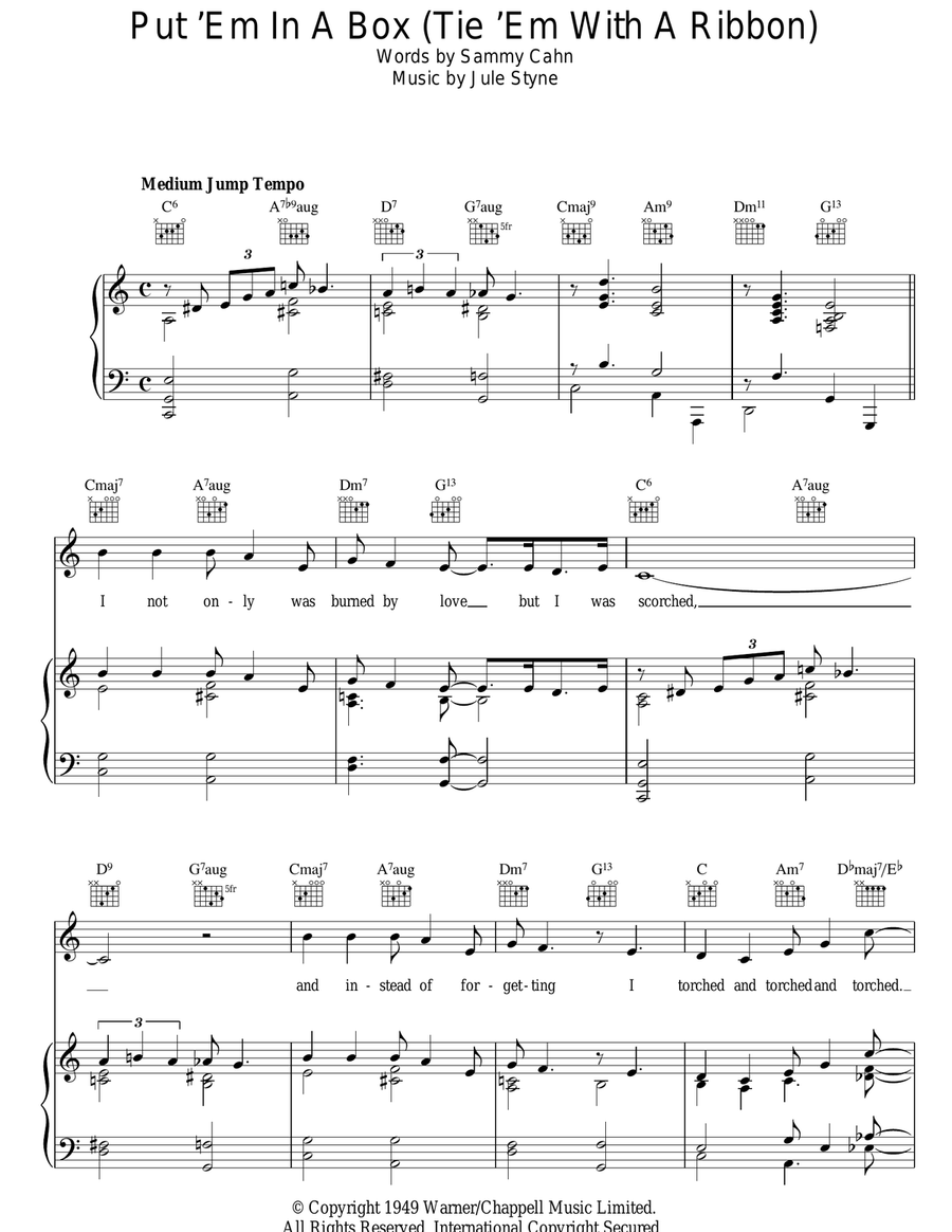Put 'Em In A Box (Tie 'Em With A Ribbon) Guitar scores gallery preview page 1