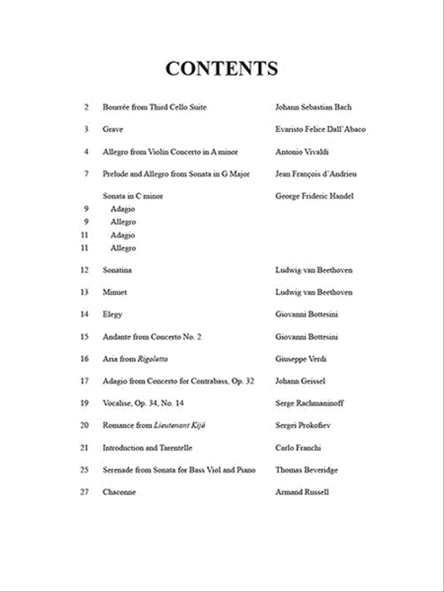 Solos for the Double Bass Player Double Bass scores gallery preview page 2