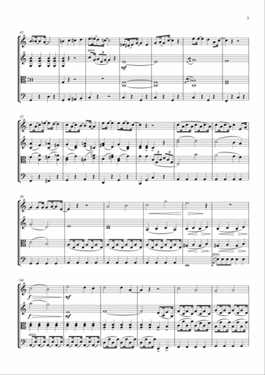 When I'm Sixty-Four String Quartet scores gallery preview page 3