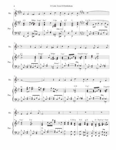O Little Town Of Bethlehem (French Horn solo and Piano) image number null
