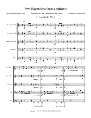 Bagatelles, Op. 5 - 10 Pieces For Piano