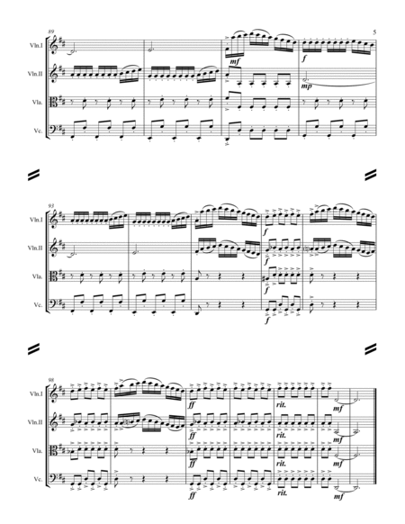 Tchaikovsky – Danse Espagnole (Spanish Dance) from Swan Lake (for String Quartet) image number null