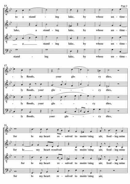 You Pretty Flowers A Cappella SATB image number null