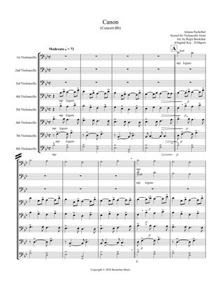 Canon (Pachelbel) (Bb) (Violoncello Octet)