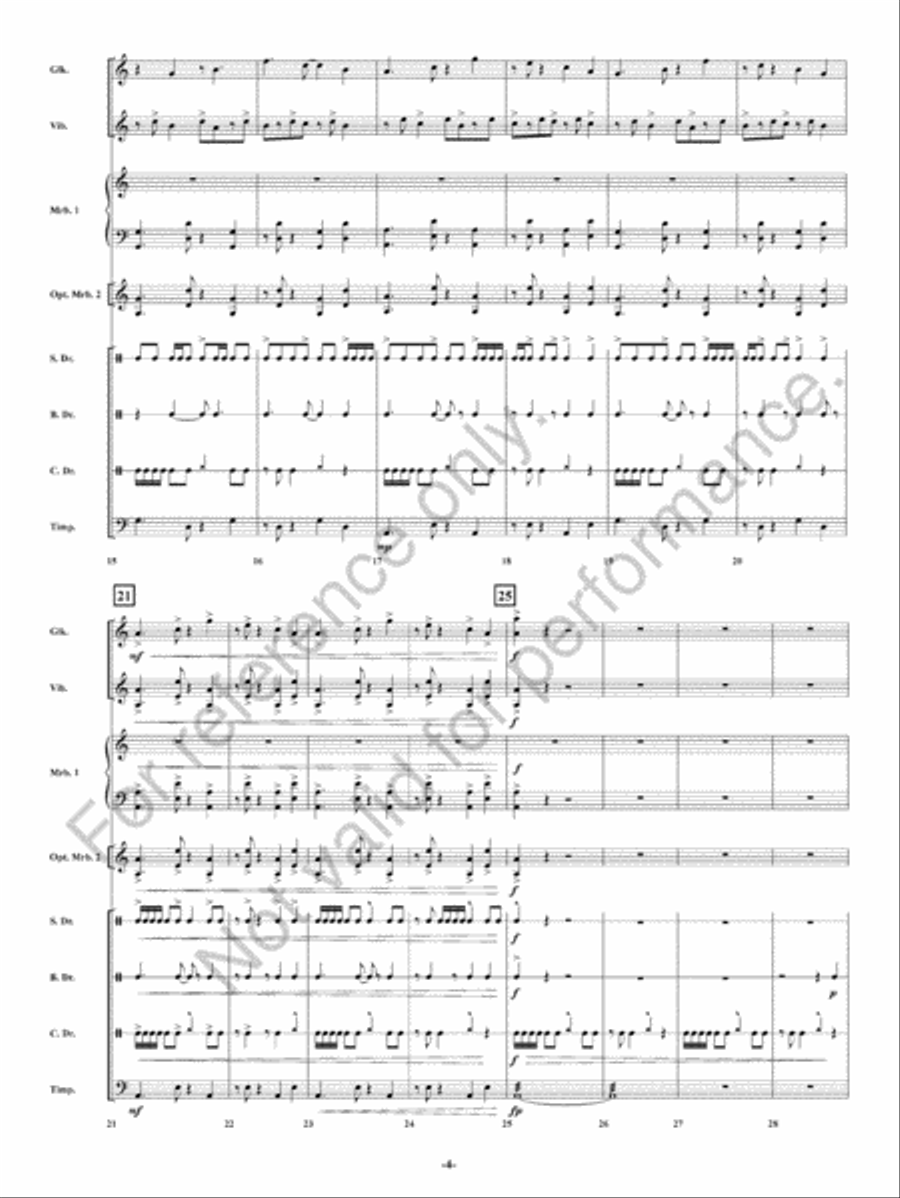 Drifting in Time Percussion Ensemble scores gallery preview page 5