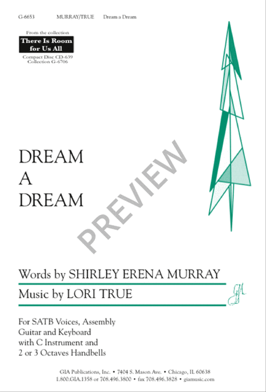 Dream a Dream Dream a Dream 4-Part scores gallery preview page 1