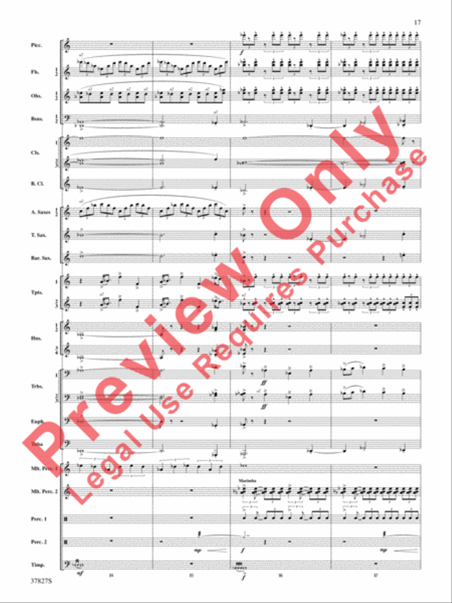 The Winged Stallion Concert Band scores gallery preview page 18