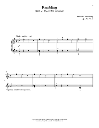 Rambling, Op. 39, No. 3