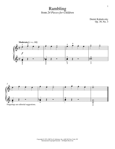 Rambling, Op. 39, No. 3