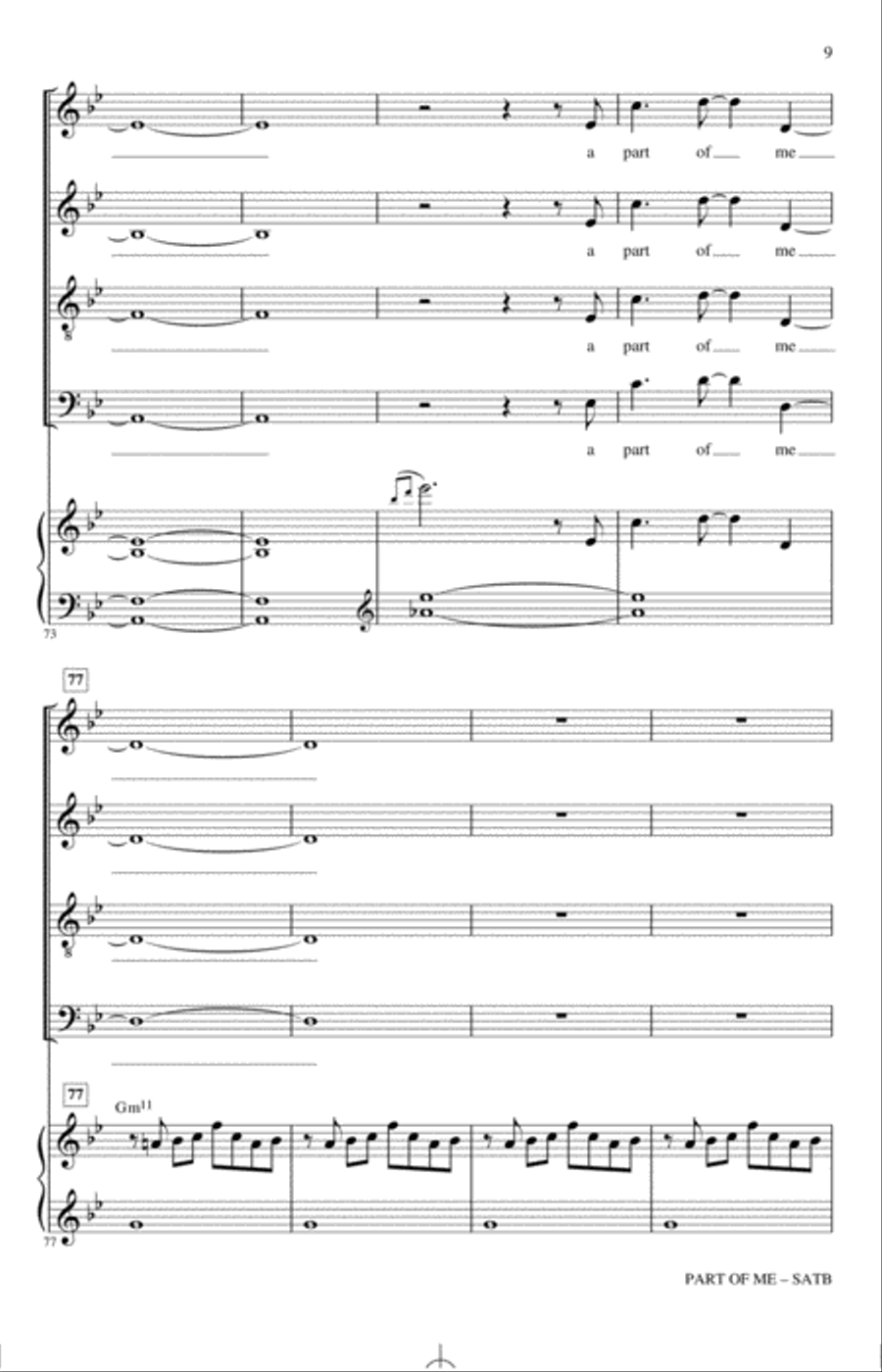 Part Of Me (from Dear Evan Hansen) (arr. Roger Emerson) 4-Part scores gallery preview page 8