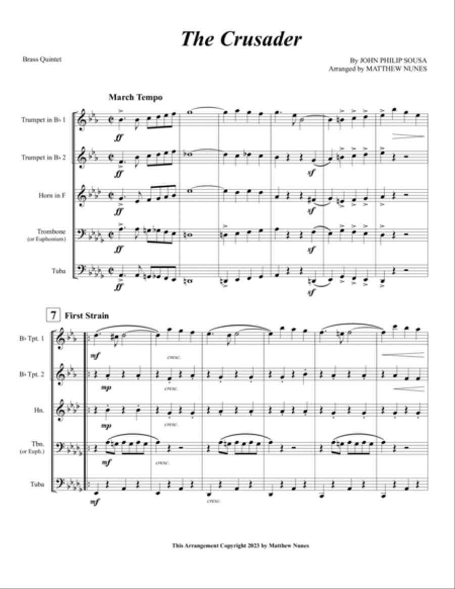The Crusader Brass Quintet scores gallery preview page 3