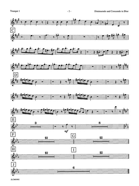 Diminuendo and Crescendo in Blue: 1st B-flat Trumpet