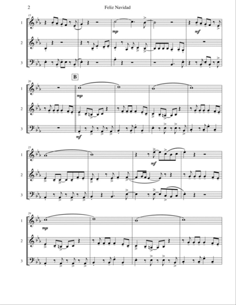 Feliz Navidad Viola scores gallery preview page 3
