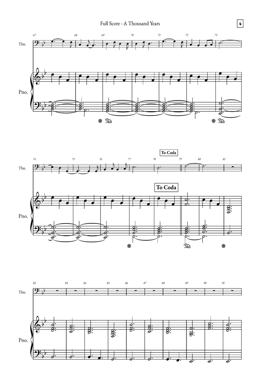A Thousand Years Easy Piano scores gallery preview page 4