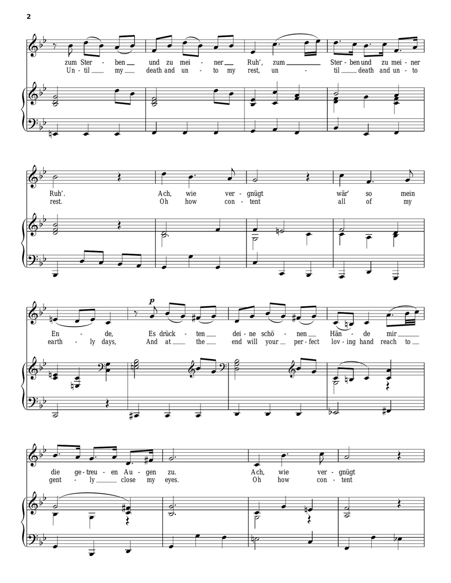 Bist Du Bei Mir (You Are With Me) Piano, Vocal, Guitar scores gallery preview page 2