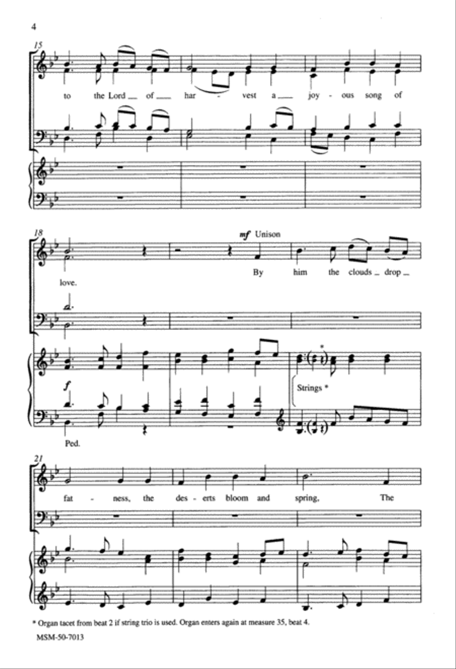 Sing to the Lord of Harvest 4-Part scores gallery preview page 4