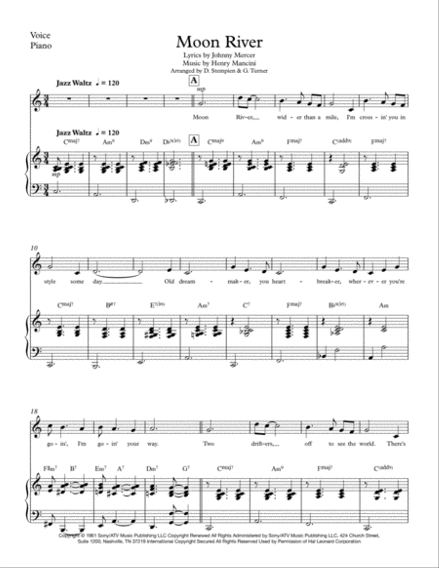 Moon River Voice scores gallery preview page 5