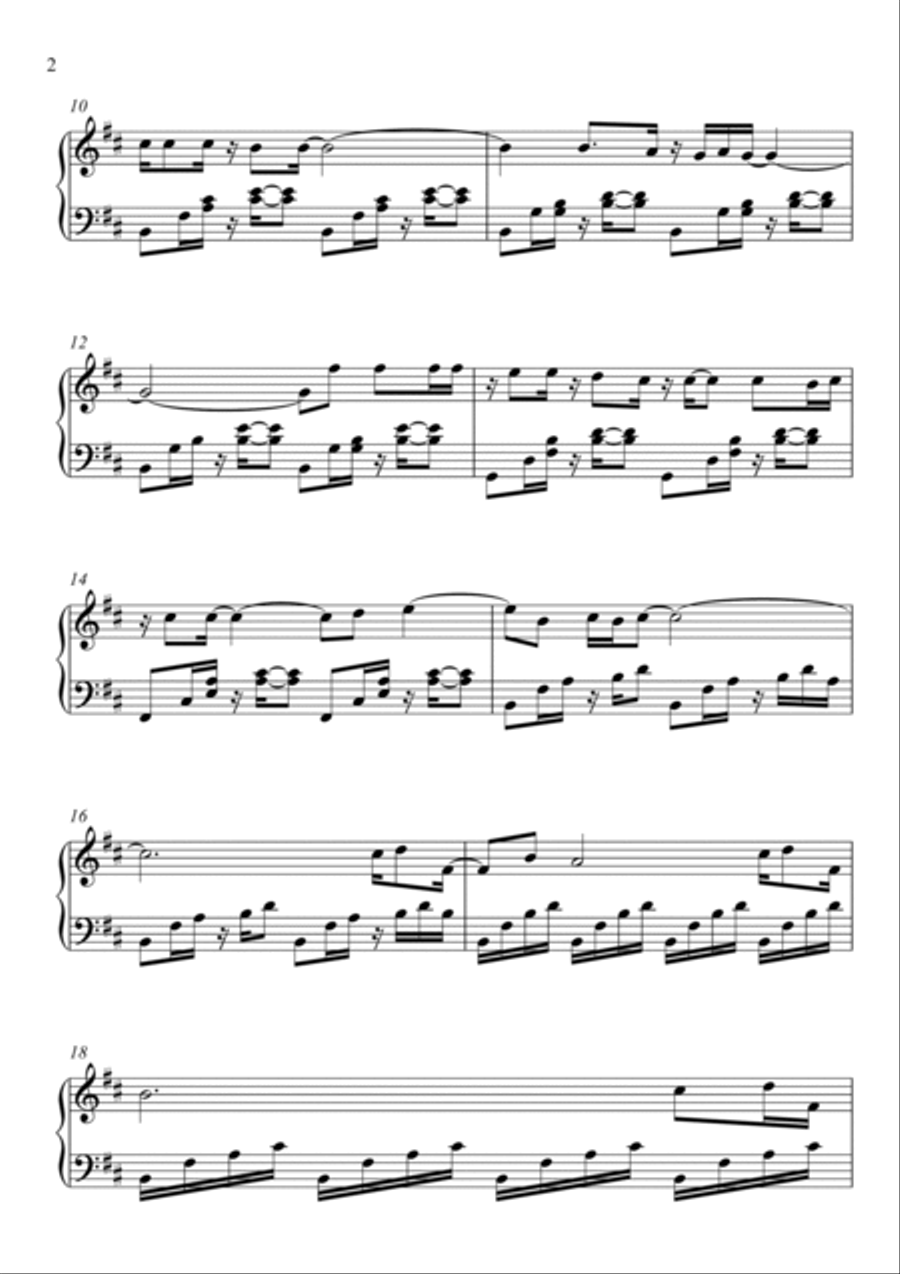 No Ordinary Love Piano Solo scores gallery preview page 2