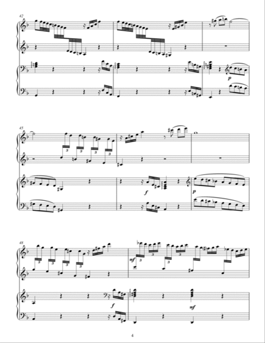 Vivaldi - The Four Seasons (complete) piano duet 1 Piano, 4-Hands scores gallery preview page 4