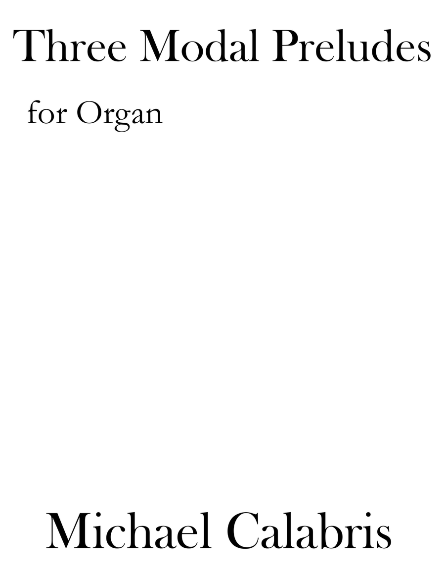 Three Modal Preludes (for Organ) Organ Solo scores gallery preview page 1