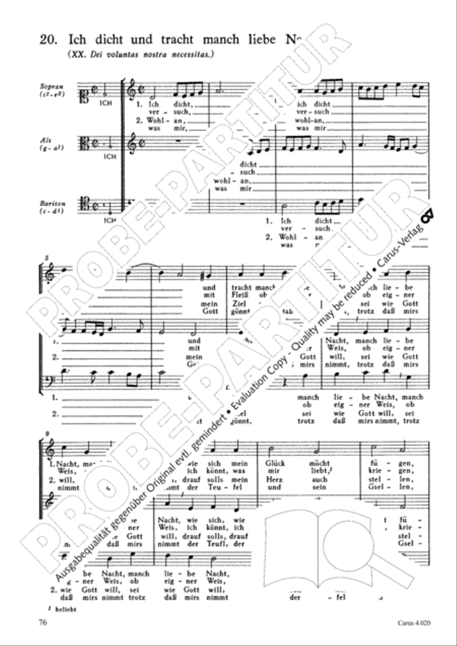 Calvisius: Tricinia. Psalmen und Motetten zu drei Stimmen Choir scores gallery preview page 77