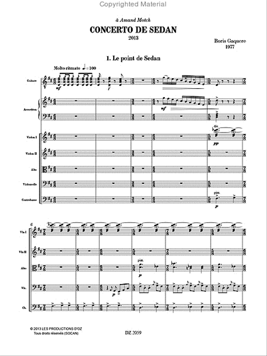 Concerto de Sedan Concerto de Sedan Orchestra scores gallery preview page 2