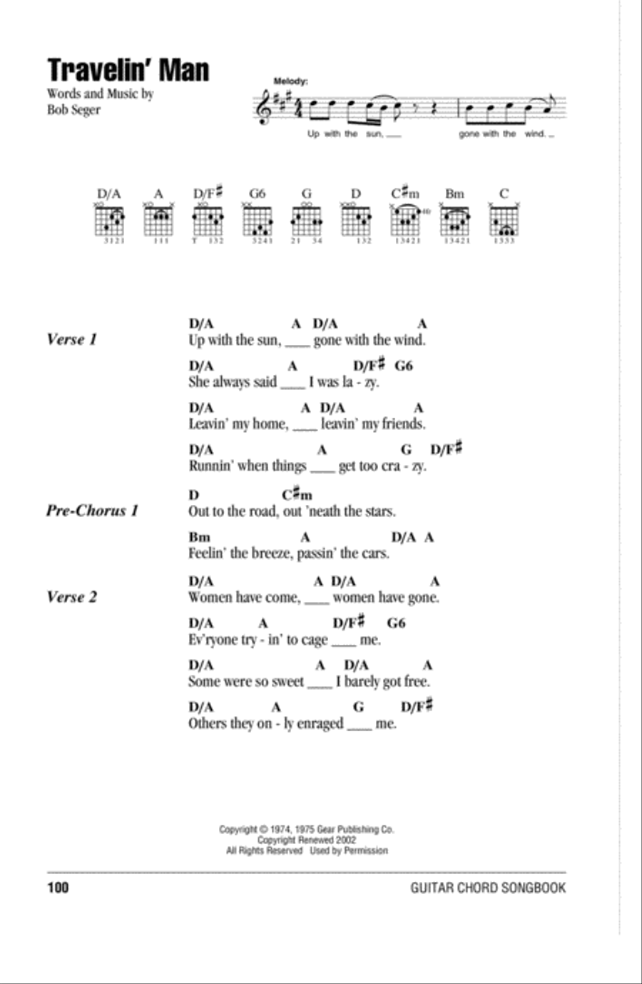 Travelin' Man Acoustic Guitar scores gallery preview page 1