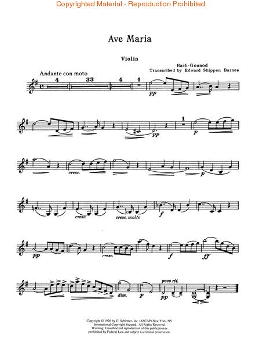 Ave Maria Organ scores gallery preview page 4
