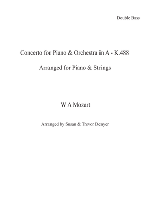 Book cover for Concerto for Piano & Orchestra in A K.488 for String Quintet