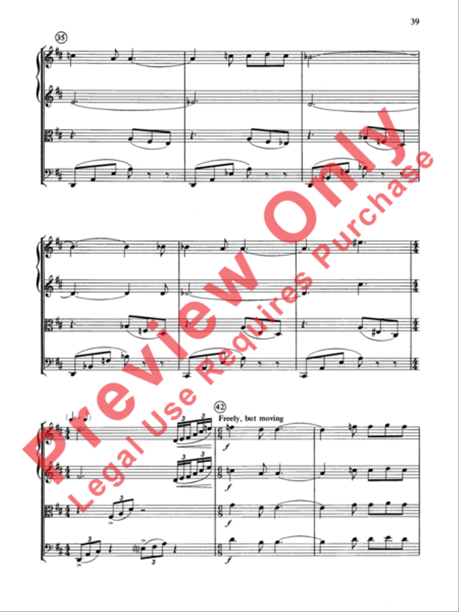 Cole Porter (Classic String Quartets) String Quartet scores gallery preview page 40