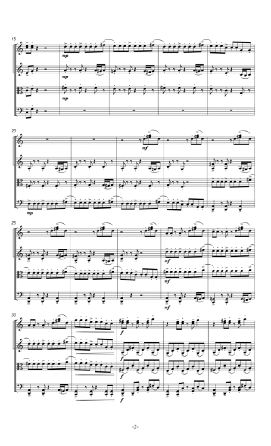 Earthquake Machines String Quartet scores gallery preview page 2