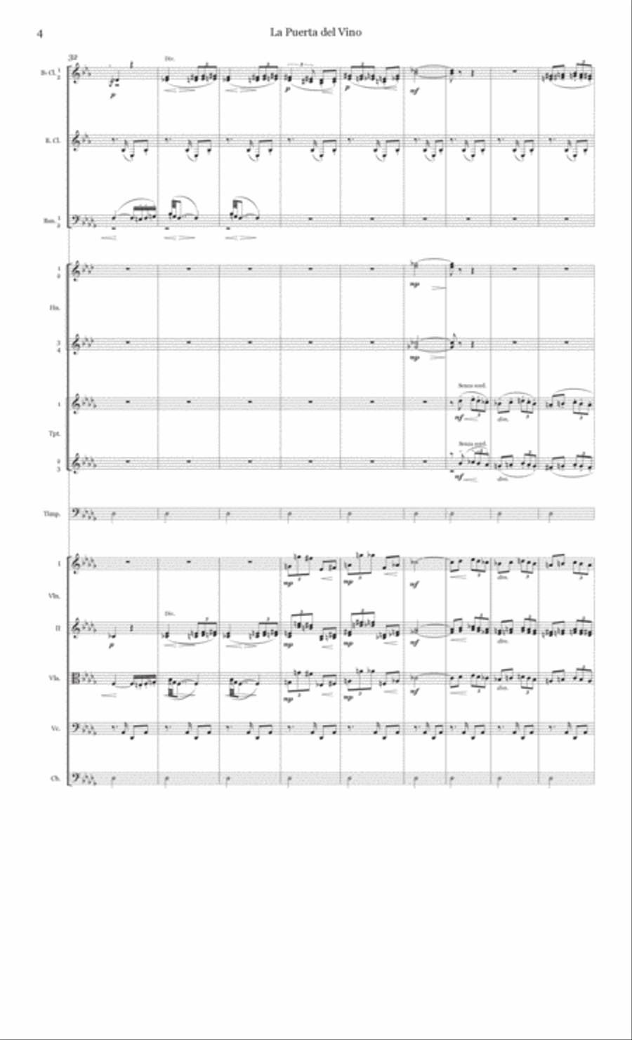 La Puerta del Vino - Score Only Full Orchestra scores gallery preview page 4