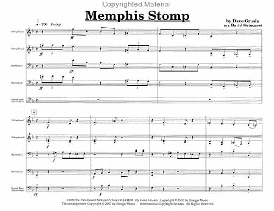 Memphis Stomp Memphis Stomp Percussion Ensemble scores gallery preview page 2