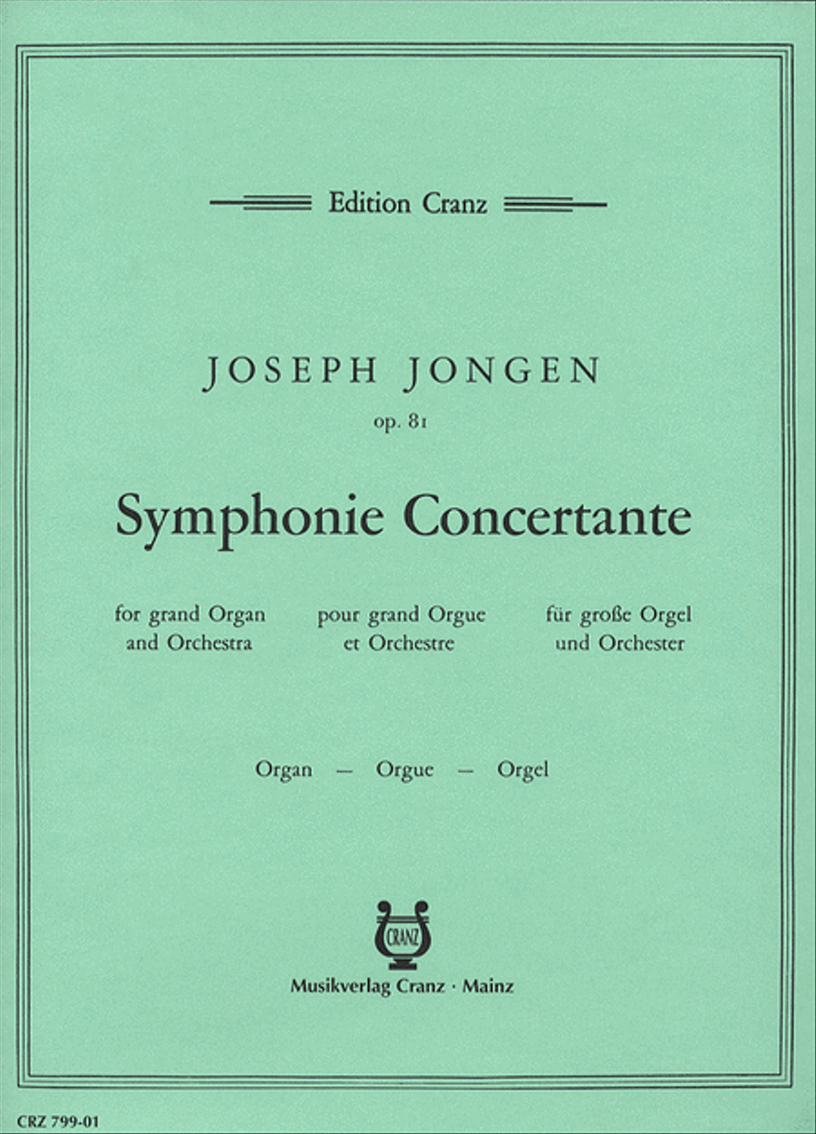 Symphonie Concertante Op. 81 Organ scores gallery preview page 1