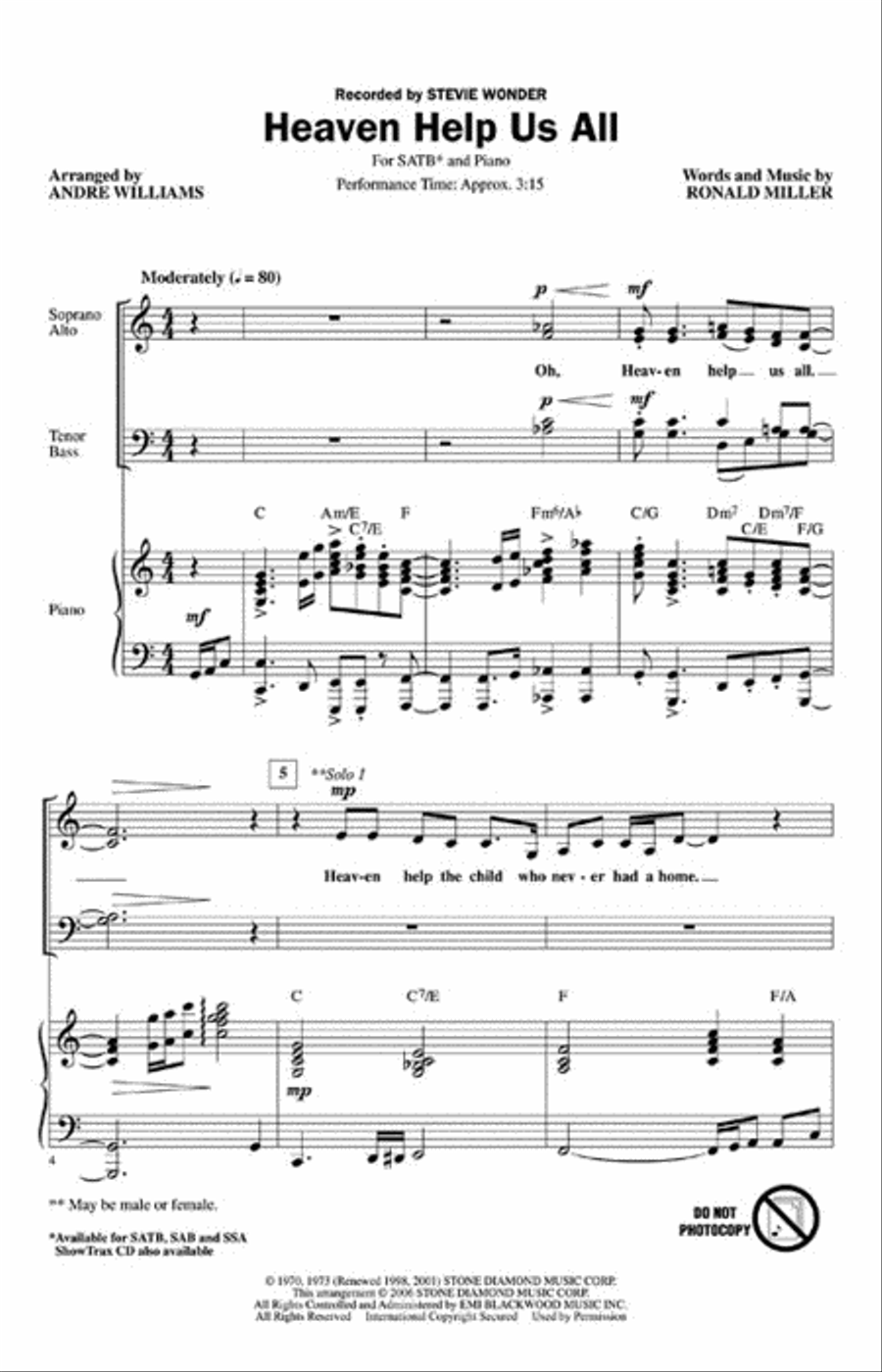 Heaven Help Us All 4-Part scores gallery preview page 2